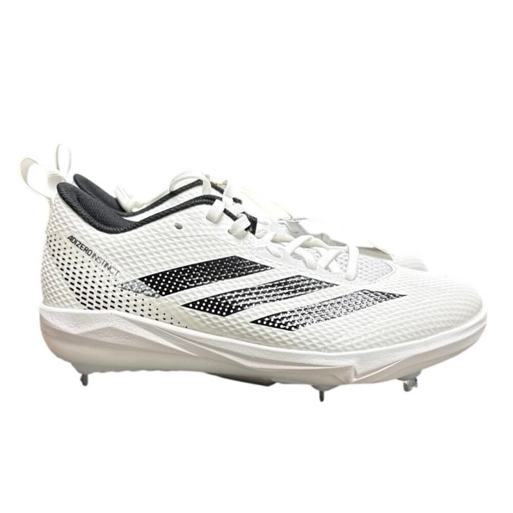New in Box Adidas Adizero Instinct 2 Softball Metal Cleats Siz 8 1/2 White Black